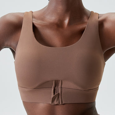 Women's Zipper Workout Yoga Bra