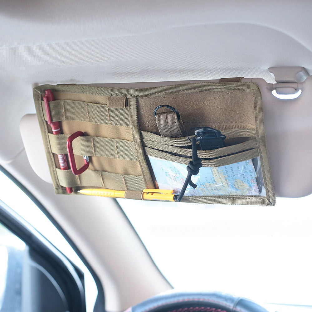 Car Sunshade Tactical Storage Bag Visir Panel Hållare Bil Biltillbehör