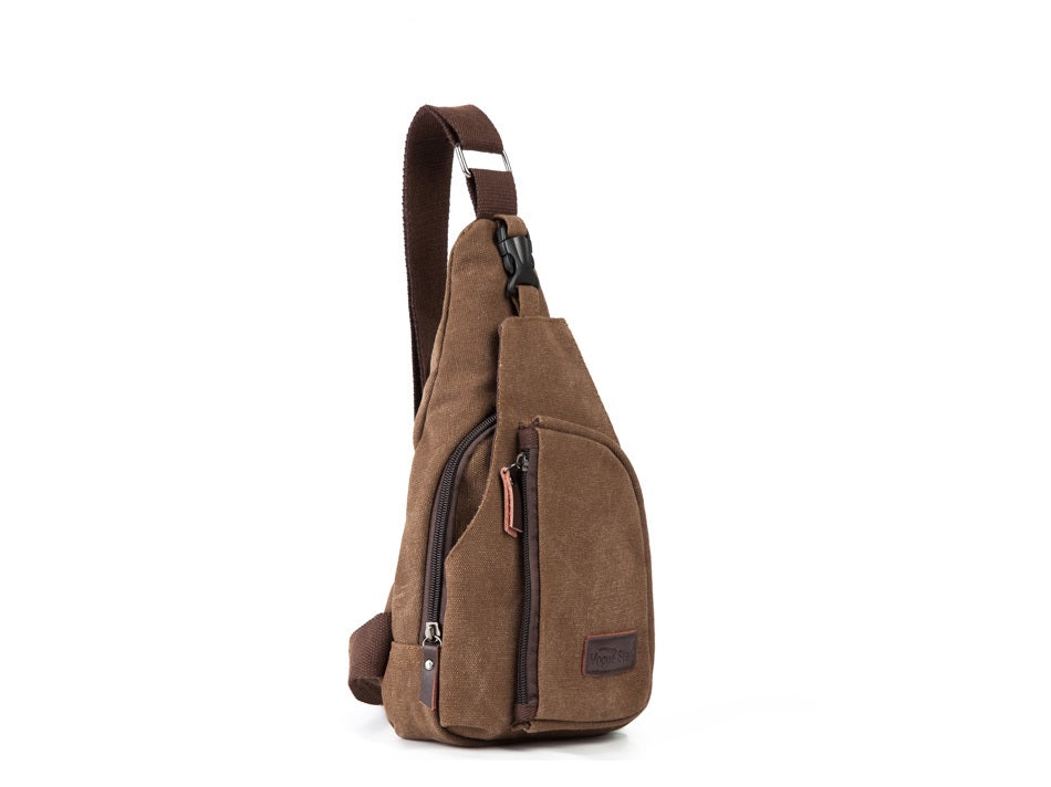 Casual Men Chest Pack Canvas Crossbody Bags for Men Shoulder Handbag