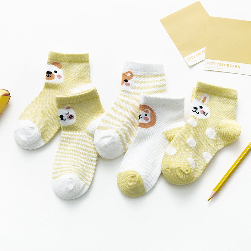 Chaussettes en maille d'animaux de dessin animé pour bébé