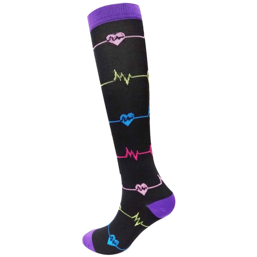 Ladies running stretch compression sports socks