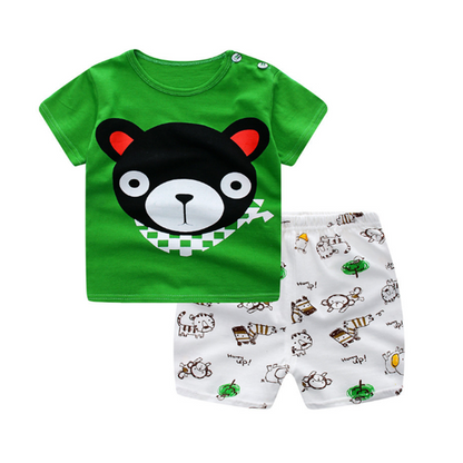 Cartoon Clothing Baby Boy Summer Clothes T-shirt Baby Girl Casual Clothing Sets