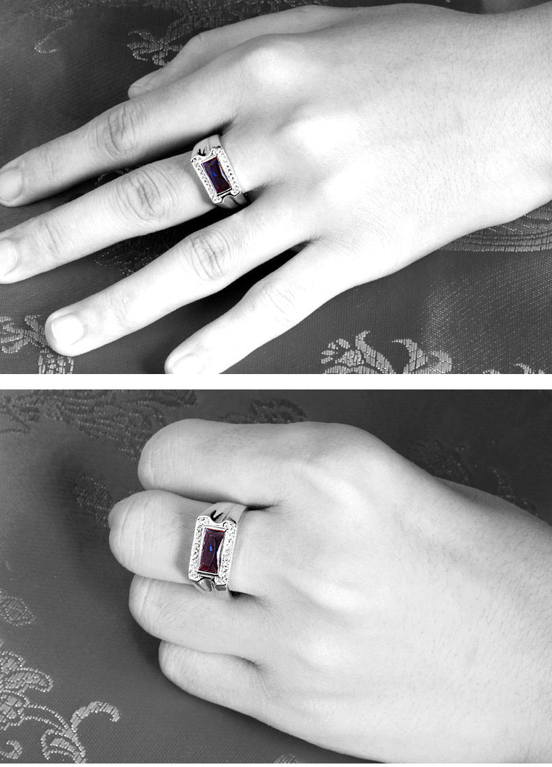 S925 Sterling Silver Smycken Kyanit Ring Ring