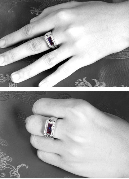 S925 Sterling Silver Smycken Kyanit Ring Ring