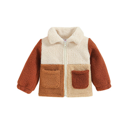 Nouvelle veste polaire mignonne à fermeture éclair pour enfants