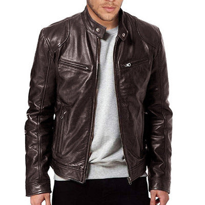 Veste en cuir PU Veste en cuir mince