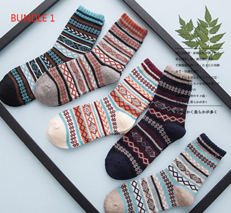 Winter Thick Warm Stripe Wool Socks