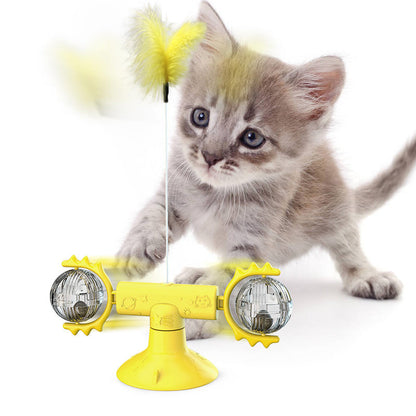 Cat Turntable Cat Windmill Toy Glödande Toy