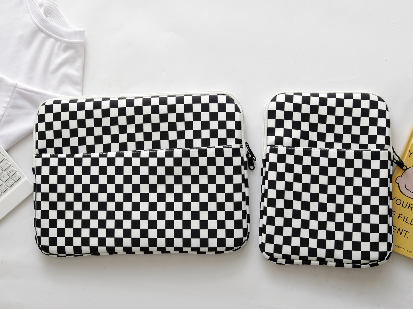 Checkerboard Storage Hand File Bag Notebook