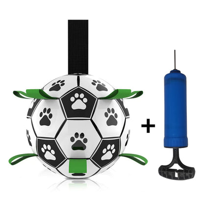 Jouets interactifs de Football pour animaux de compagnie, avec onglets de saisie, entraînement en plein air, balles à mâcher pour animaux de compagnie, accessoires pour chiens 