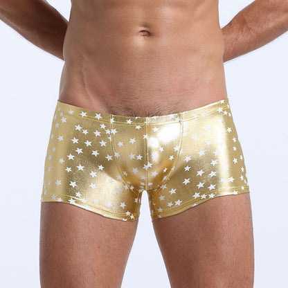 Men's Patent Leather Boxer Briefs