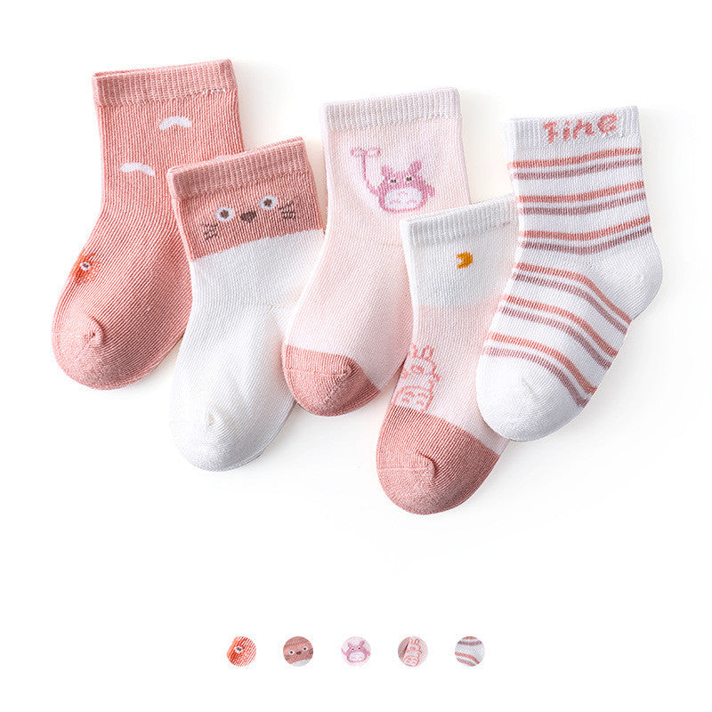 Cartoon Short Tube Baby Socks Boneless Newborn Socks