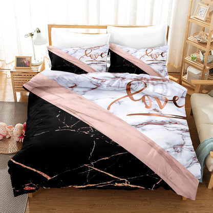 Tre konstmarmor hemtextil linnelakan