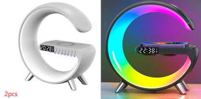 Lampe LED intelligente en forme de G, Bluetooth, chargeur sans fil, lampe d'ambiance, contrôle par application, pour la décoration de la chambre à coucher, nouvelle collection