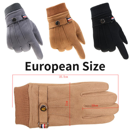 Suede Winter Men's Gloves