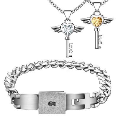 Concentric Lock Bracelet & Necklace Set - Premium Quality
