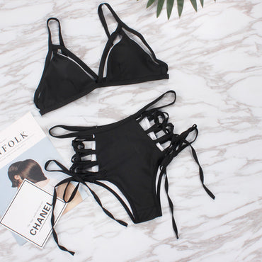 Sexy strap bikini split swimsuit