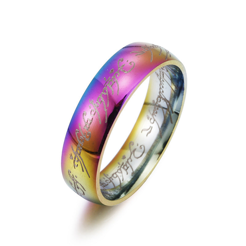 Titanium Steel Ring Men's Ring Ring