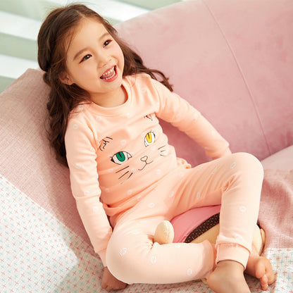 Girls' cotton underwear and pajamas set