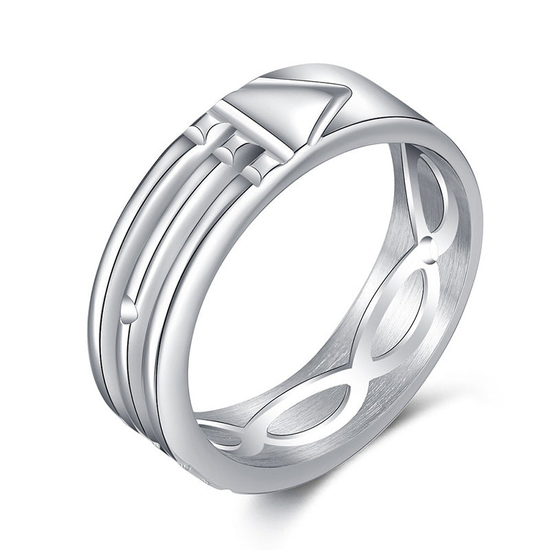 Simple And Fashionable Silver Gold Festive Rings For Men And Women