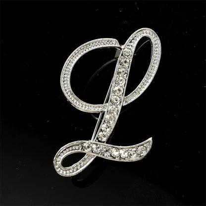 26 English Alphabet Brooches With Diamonds