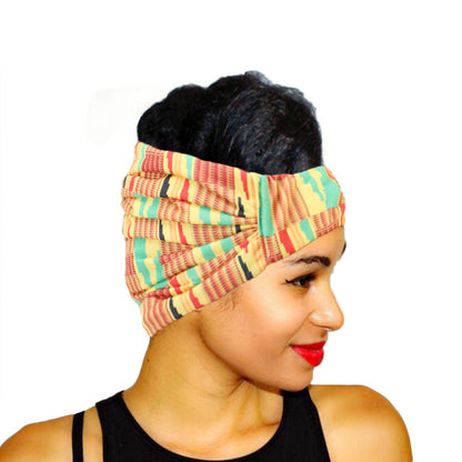 African Pattern Print Headband For Women Twist Style