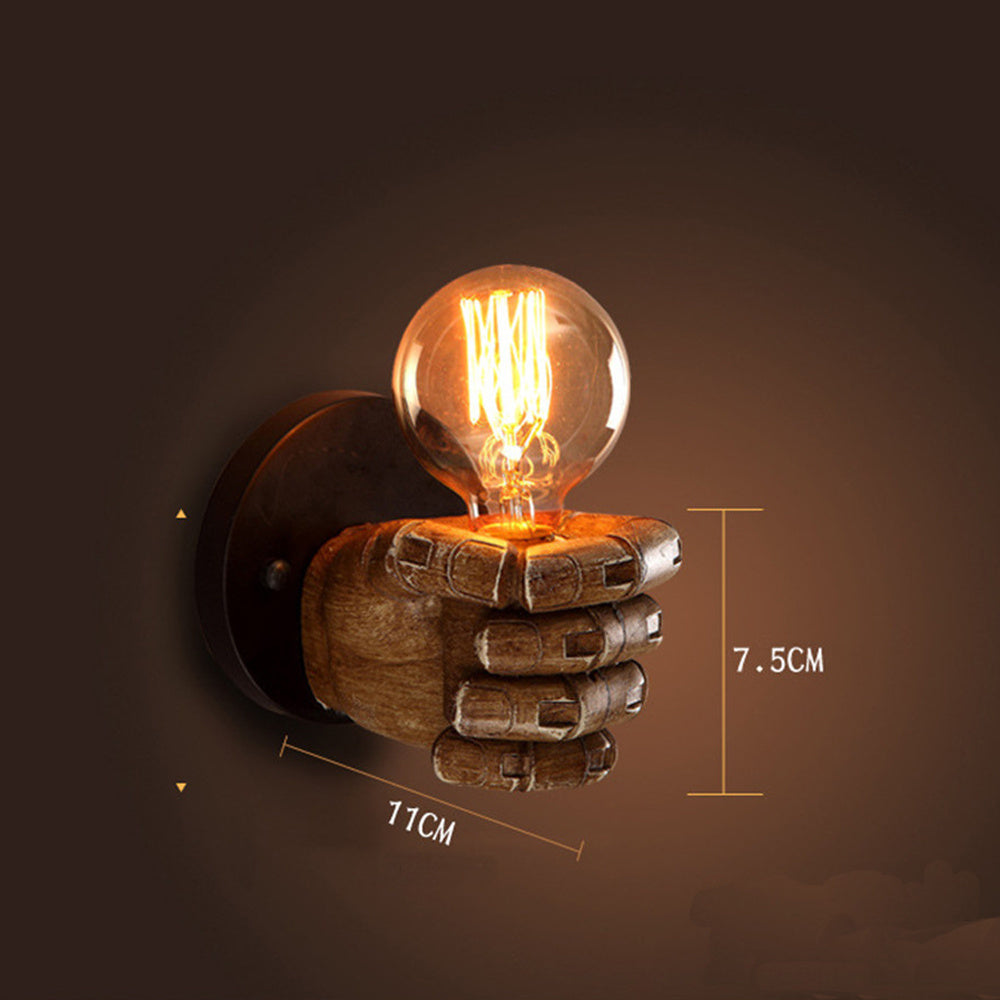 Fist resin wall lamp creates decorative wall lamp