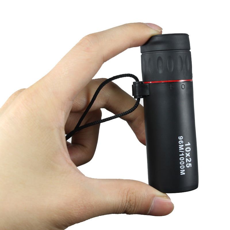 Ortable Monocular 10x25 High-definition Night Vision Pocket Mini Photo Single Pass-Through Glasses Outdoors