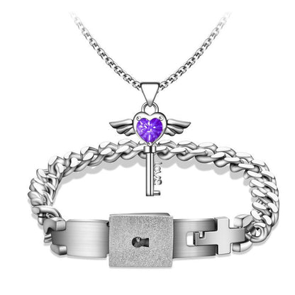 Concentric Lock Bracelet & Necklace Set - Premium Quality