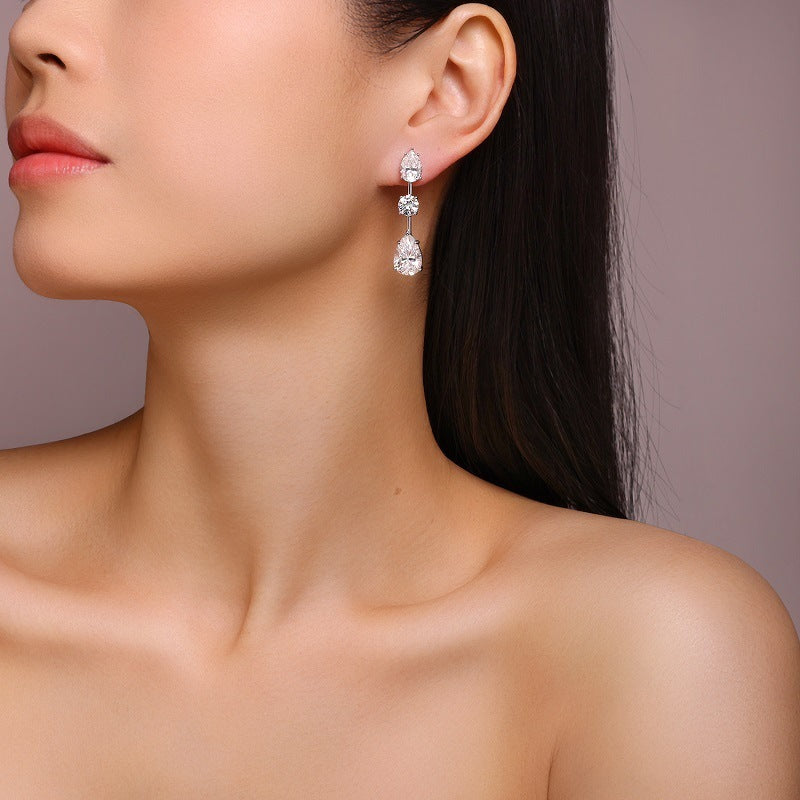 Luxury Moissanite Earrings - Elegant Design