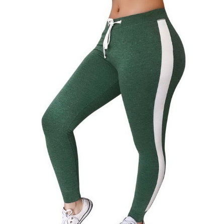 Leggings de sport à coupe de couleur assortie à la mode pour femmes