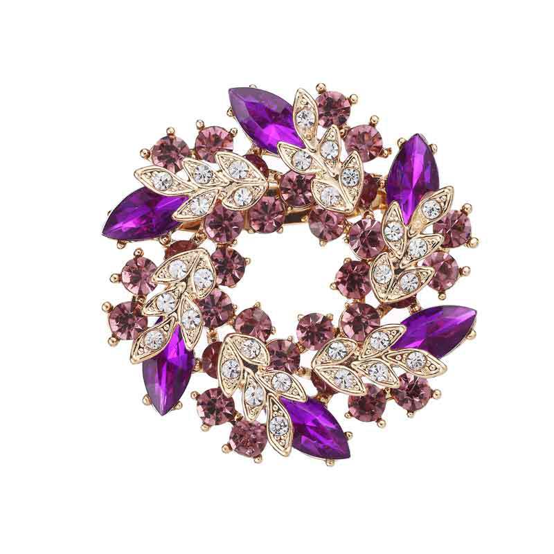 Crystal brooch, diamond-encrusted bauhinia brooch, brooch