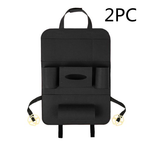 Organisateur de siège arrière de voiture, support de style de voiture, siège multi-poches, rangement en feutre de laine, sac multifonction d'accessoires de véhicule