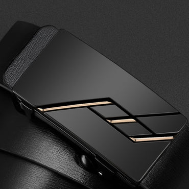 Men's Automatic Leather Buckle Cowhide Casual Business Belt - Versatile Professional
