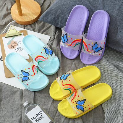 Female Household Butterfly Indoor And Outdoor Home Bathroom Bathing Non-Slip Sandals