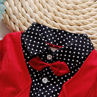 Children's Children's Suit Bow Tie Sweater Small Trousers