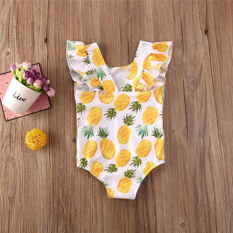 Printed Sleeve One-Piece Swimsuit