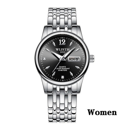 Women Dress Watch Rose Gold Stainless Steel WLISTH Brand Fashion Ladies Wristwatch Week Date Quartz Clock Female Luxury Watches