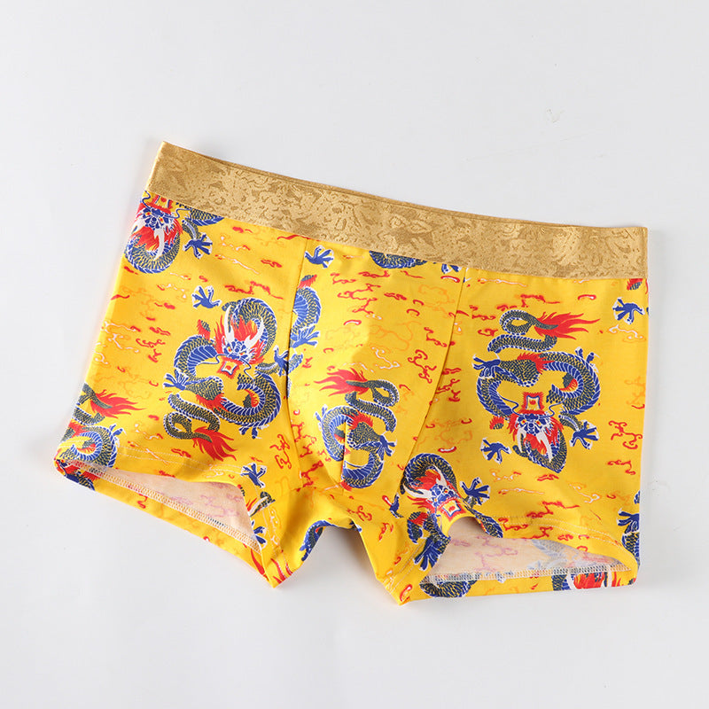 Dragon print boxer shorts