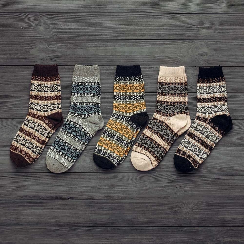 Winter Thick Warm Stripe Wool Socks