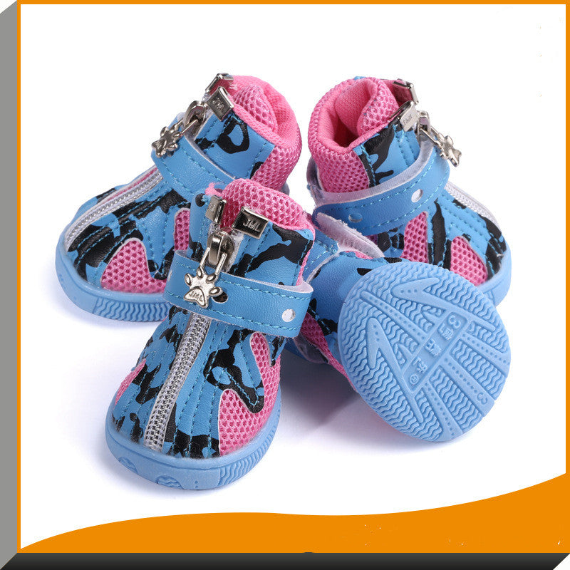 Puppy breathable net shoes