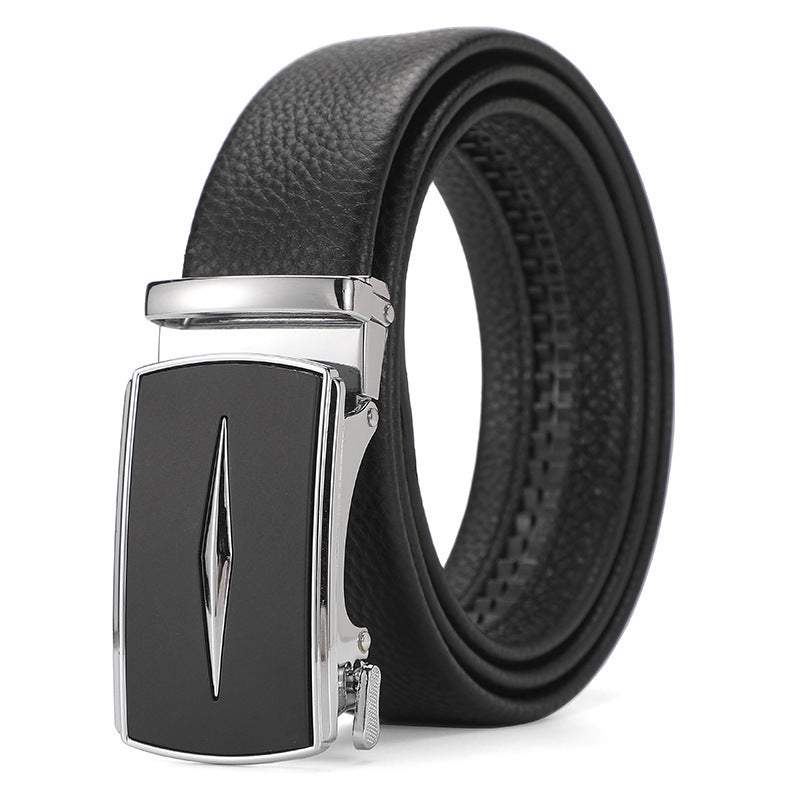 Men's Genuine Leather Automatic Pure Leather Belt - Authentic Confidence