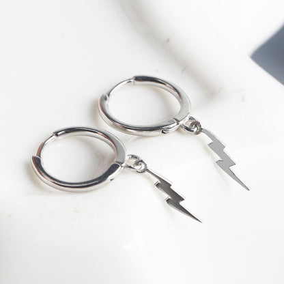 Lightning earrings female sterling silver tide earring temperament earring earrings