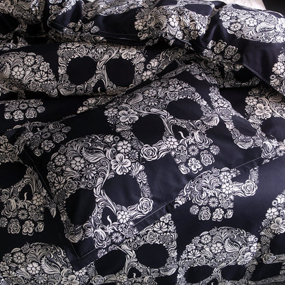 Skull Home Textile Set Quilt Cover