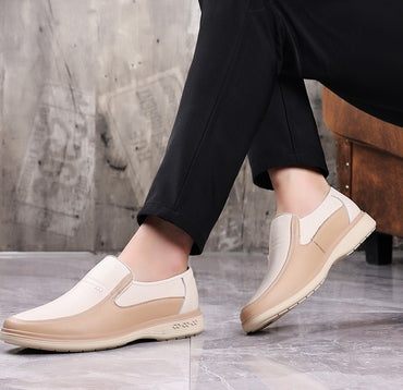 Soft Leather Soft Bottom Men Daily Casual Leather Shoes