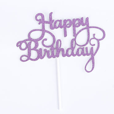Insert de gâteau de drapeau de gâteau de joyeux anniversaire anglais