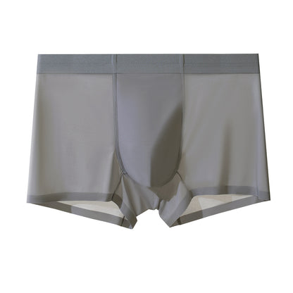 20D Nylon Seamless Quick-drying Boxer Briefs In Ice Silk Fabric