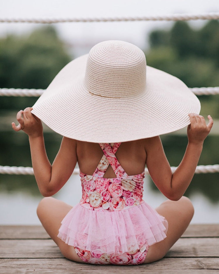 Maillot de bain une pièce pour enfants, maillot de bain mignon petite princesse