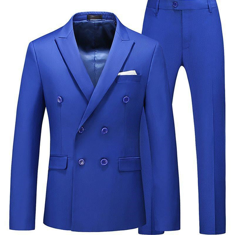 Män 2 delar Slim Fit Casual Tuxedo Suit Man Kostymer Set