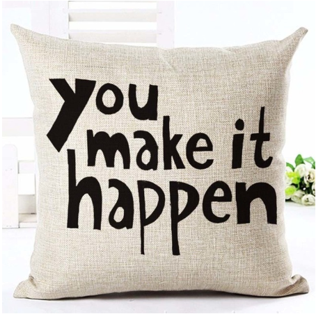 Letter black and white home pillowcase